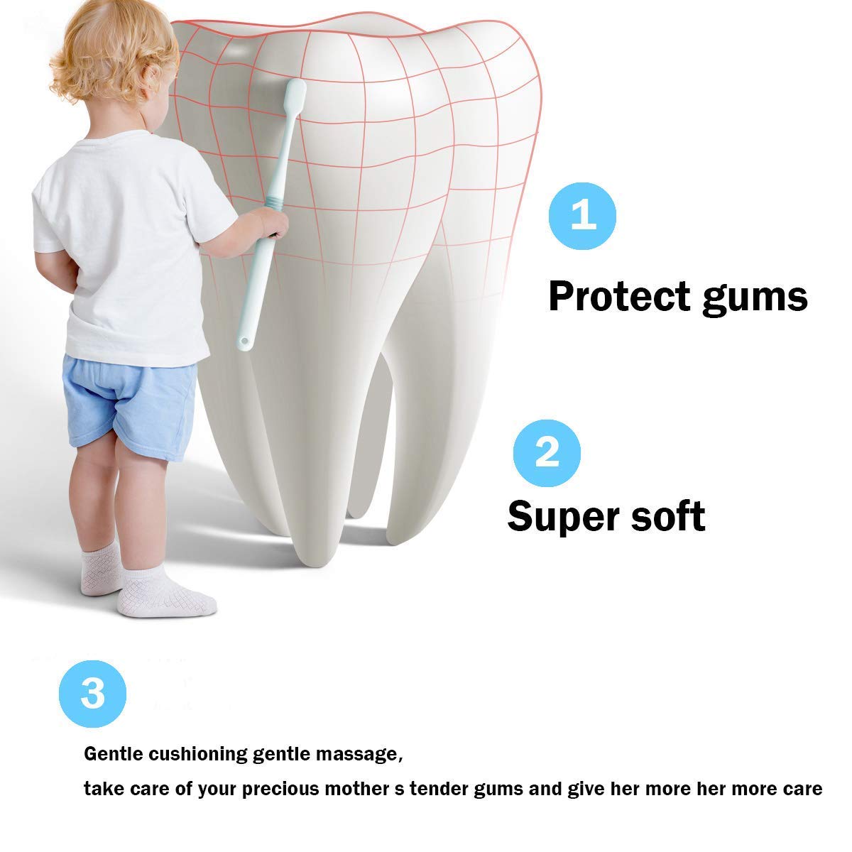 HANNEA Extra Soft Tooth Brushes for adults Ultra Soft-bristled Adult Toothbrush Micro Nano Soft Bristle Perfect for Kid Children Sensitive Teeth/Gum Person HANNEA Extra Soft Tooth Brushes for adults Ultra Soft-bristled Adult Toothbrush Micro Nano Soft Bristle Perfect for Kid Children Sensitive Teeth/Gum Person
